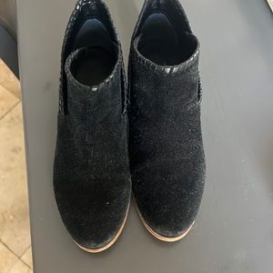Jack Rogers black suede booties; Size 5